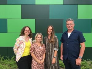 Leden van Team Leefomgeving Schuytgraaf: van links naar rechts Wendy Beukhof, Kirsty Teunissen, Silvia Groosman en Arnold Tiernego.